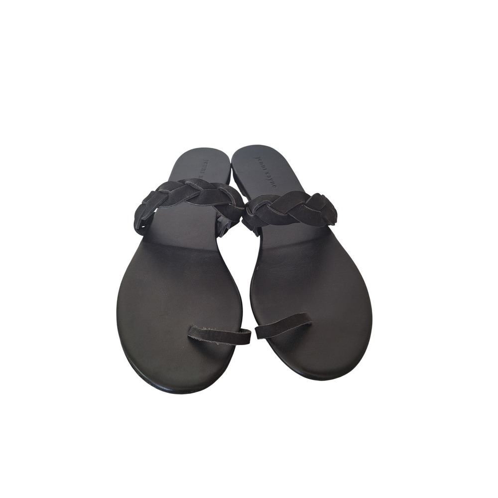 Jenni Kayne Leather Strap Sandal Black Size 41/10-10.5 US